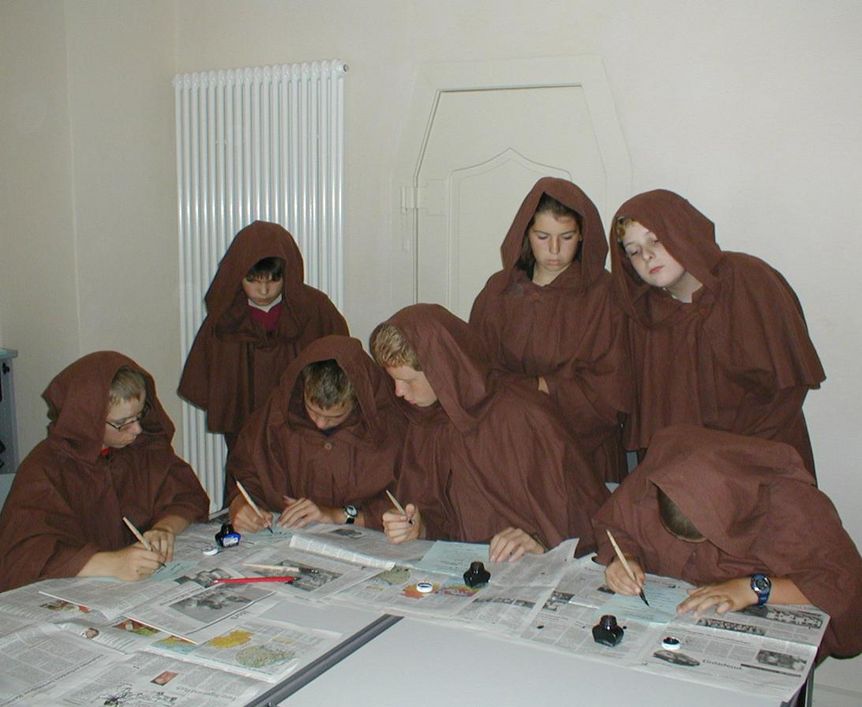 Students at Alpirsbach Monastery in historical garb